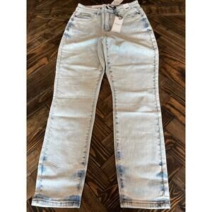 NWT Judy Blue Jeans Slim Fit High Waist Women 7/28 Western Country Fringe Boho